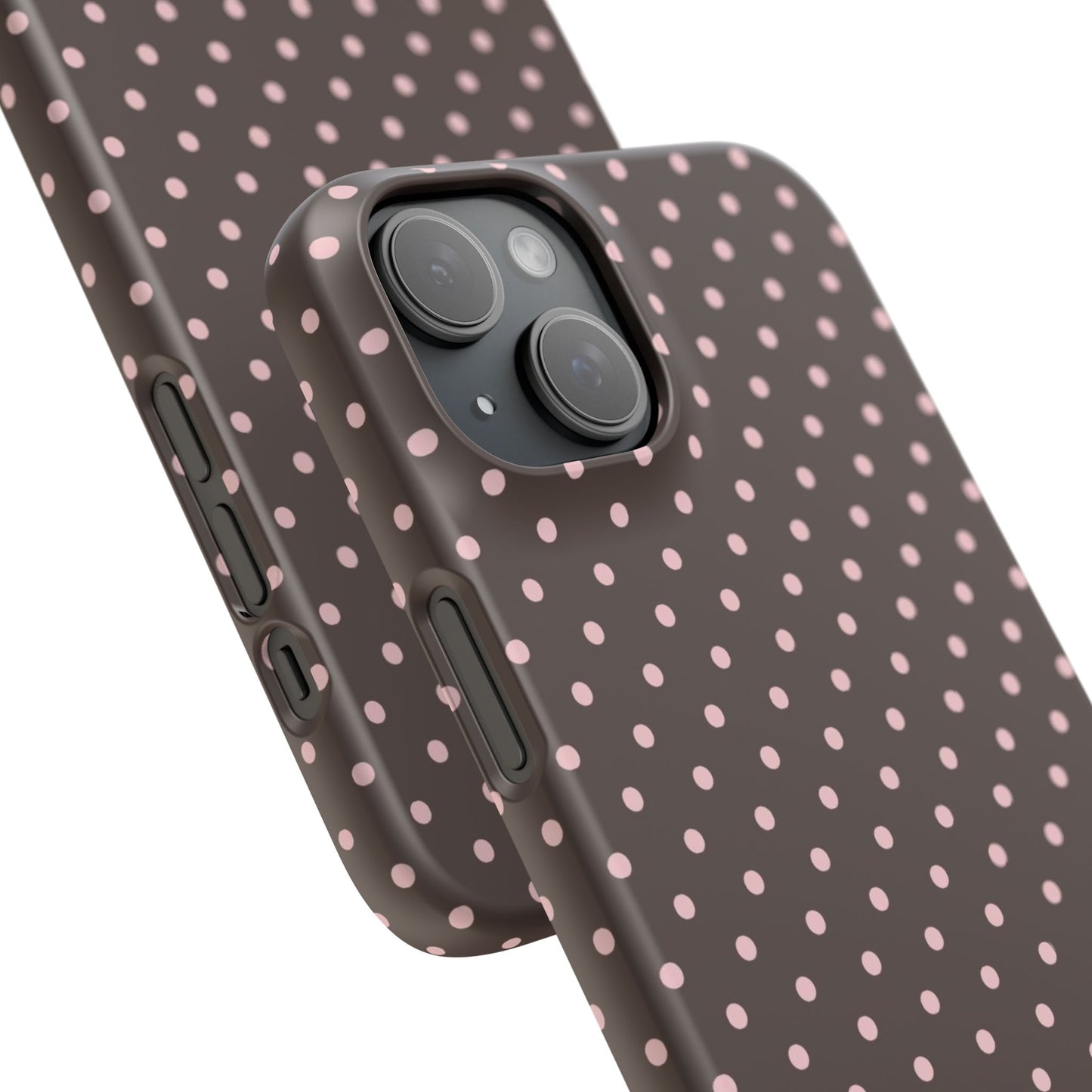 Pink-Brown Polka Dot Phone Case
