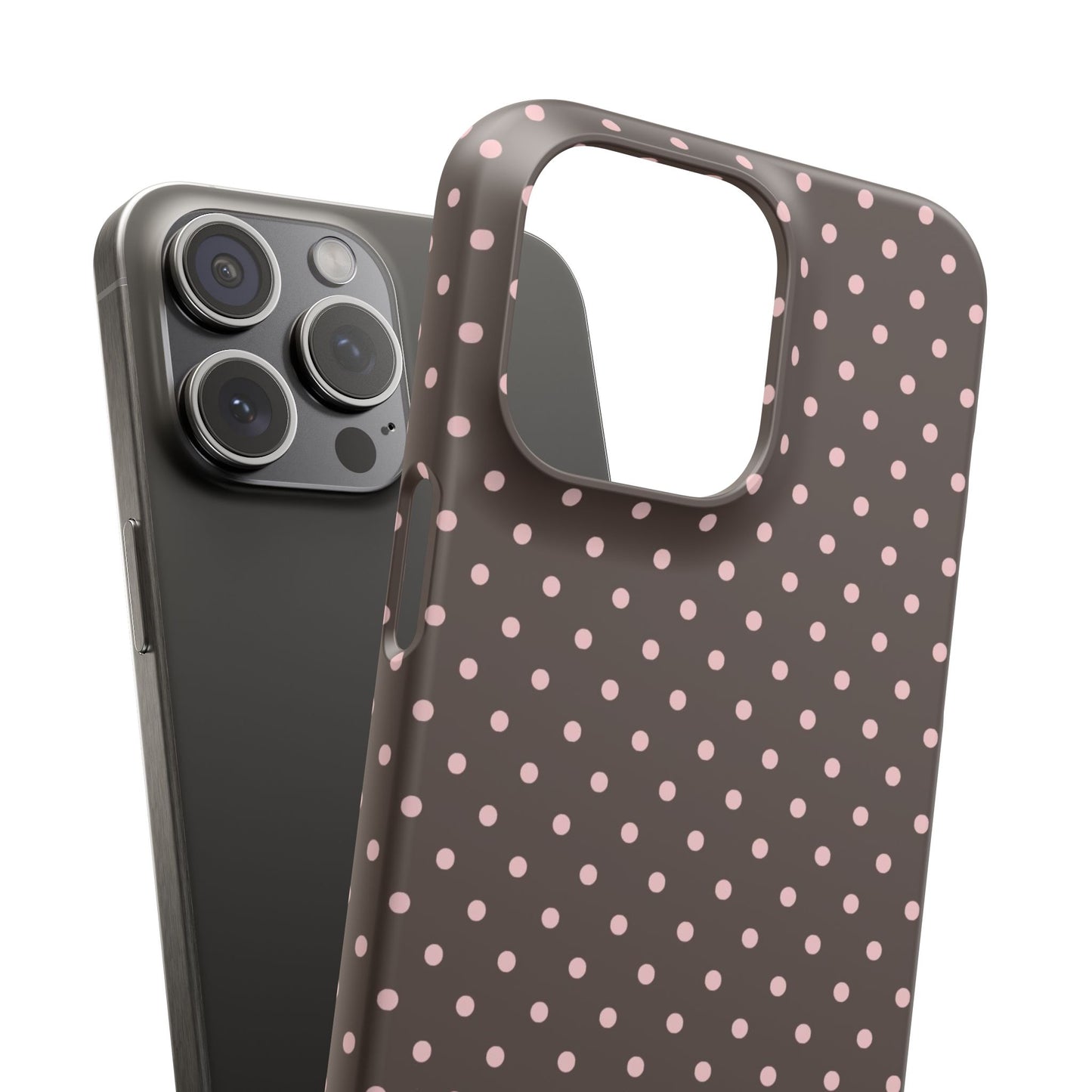 Pink-Brown Polka Dot Phone Case
