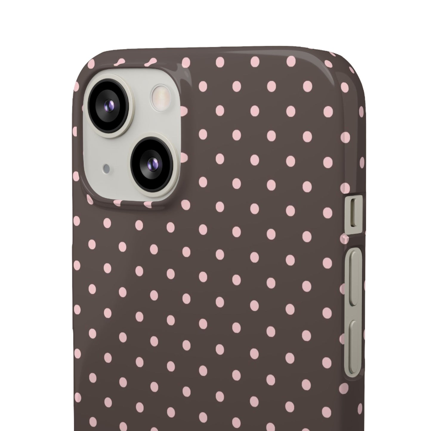 Pink-Brown Polka Dot Phone Case
