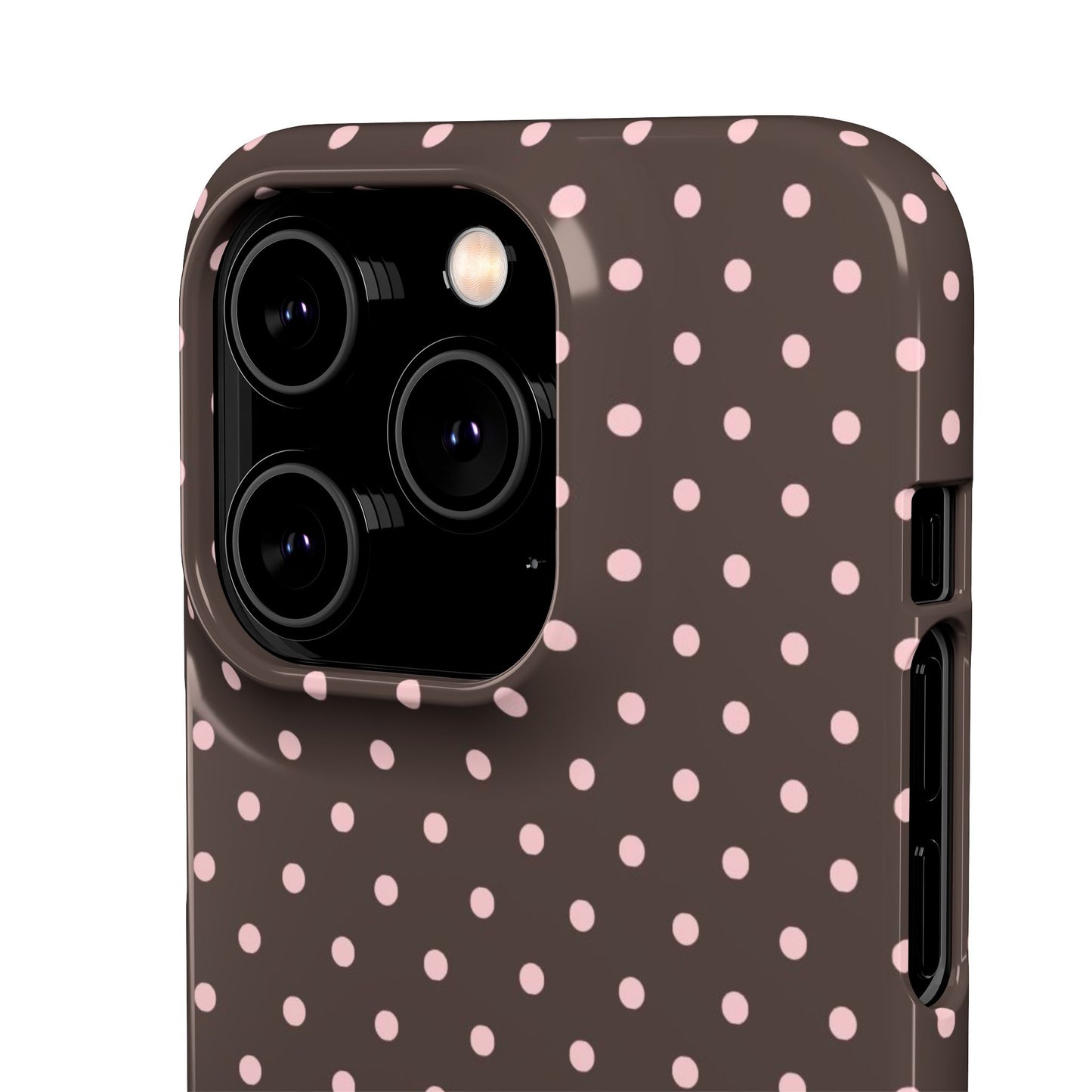 Pink-Brown Polka Dot Phone Case
