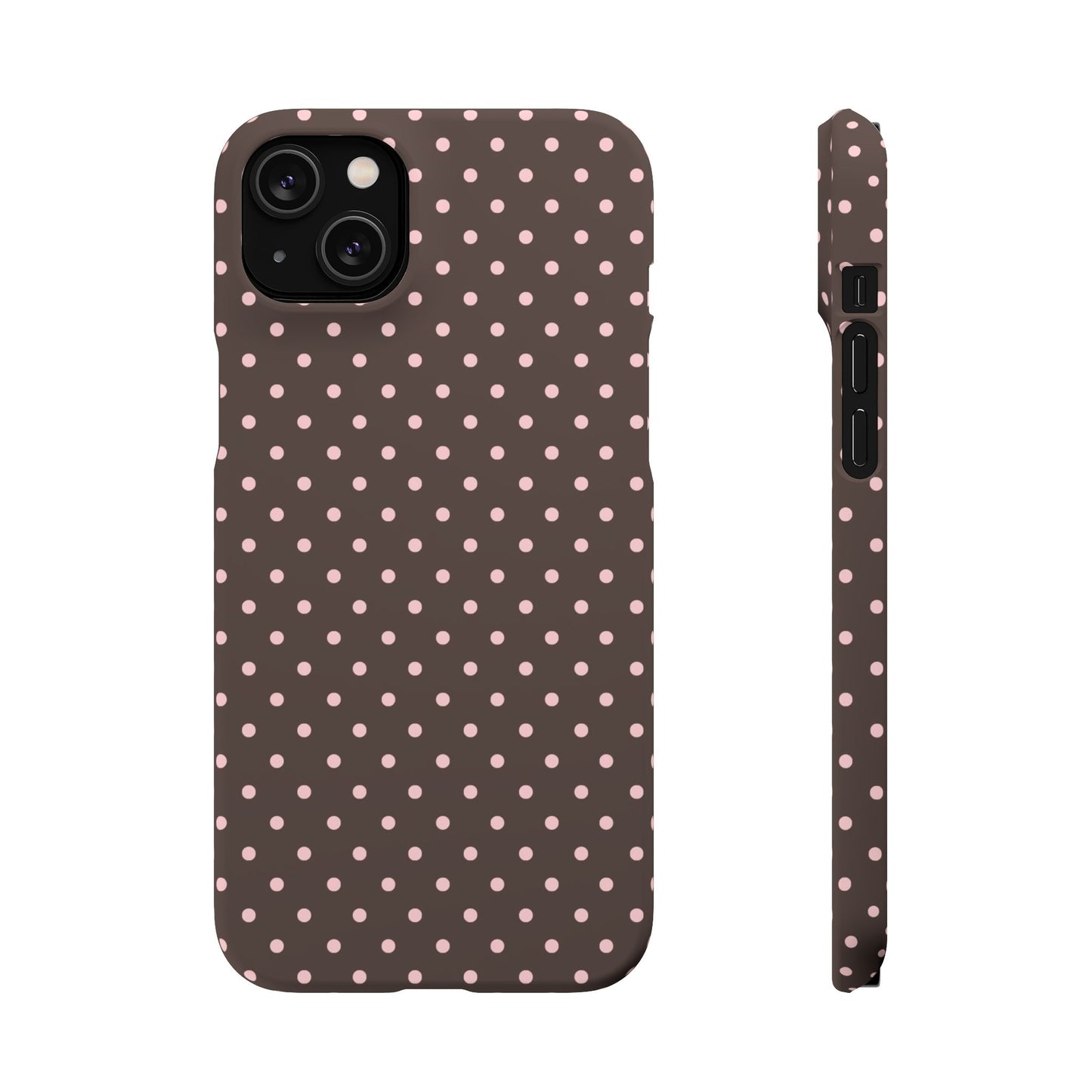 Pink-Brown Polka Dot Phone Case