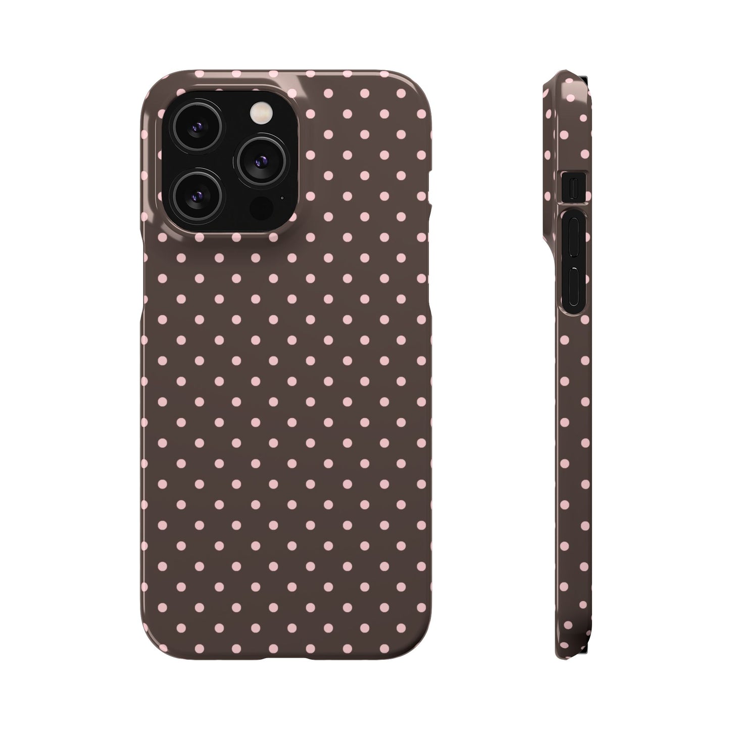 Pink-Brown Polka Dot Phone Case