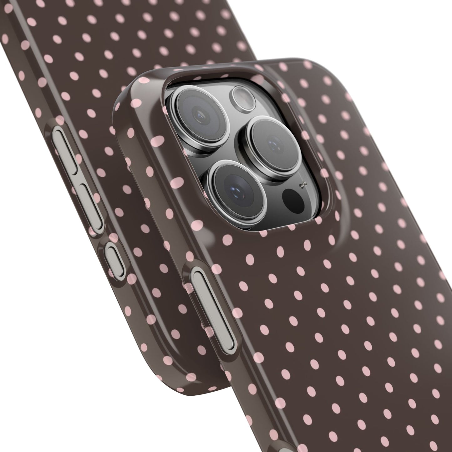 Pink-Brown Polka Dot Phone Case