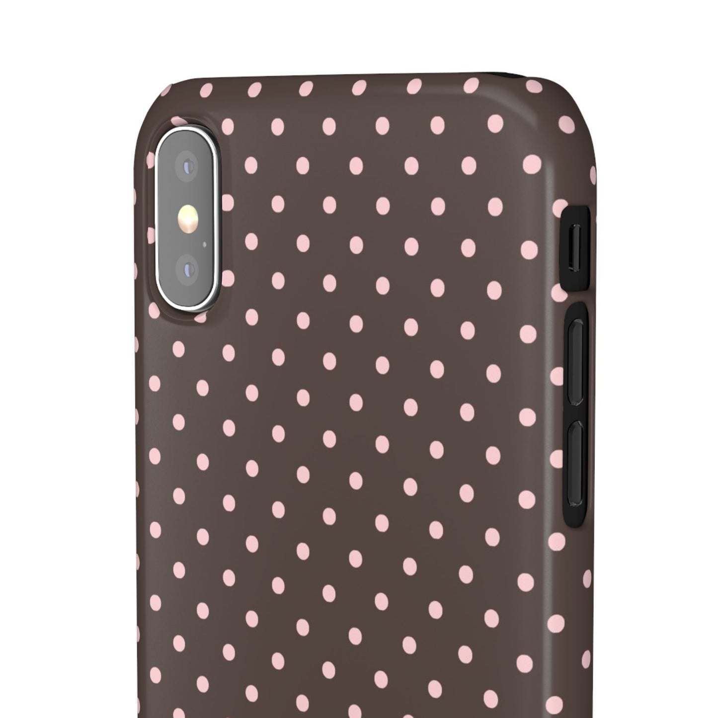 Pink-Brown Polka Dot Phone Case