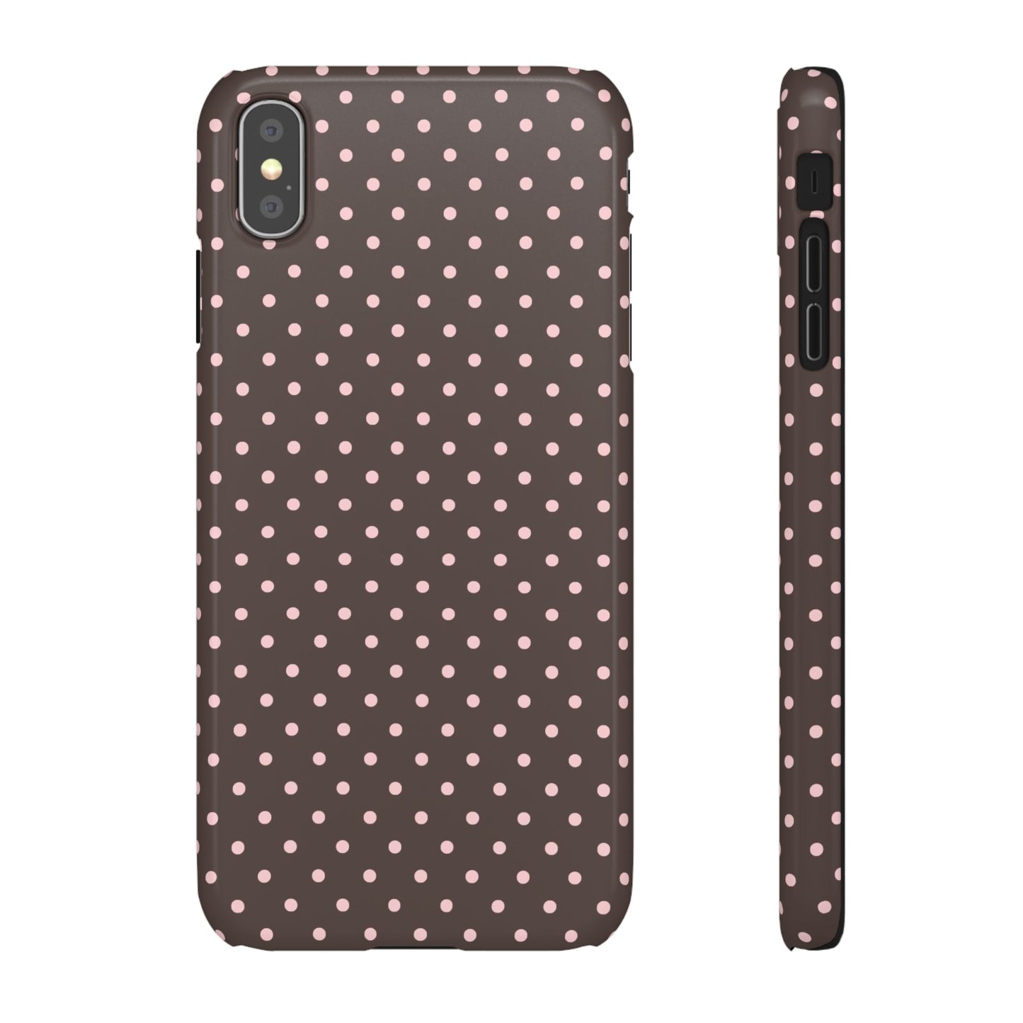 Pink-Brown Polka Dot Phone Case