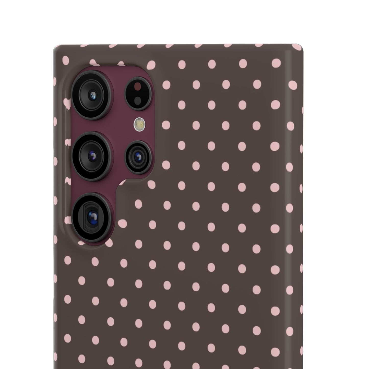 Pink-Brown Polka Dot Phone Case