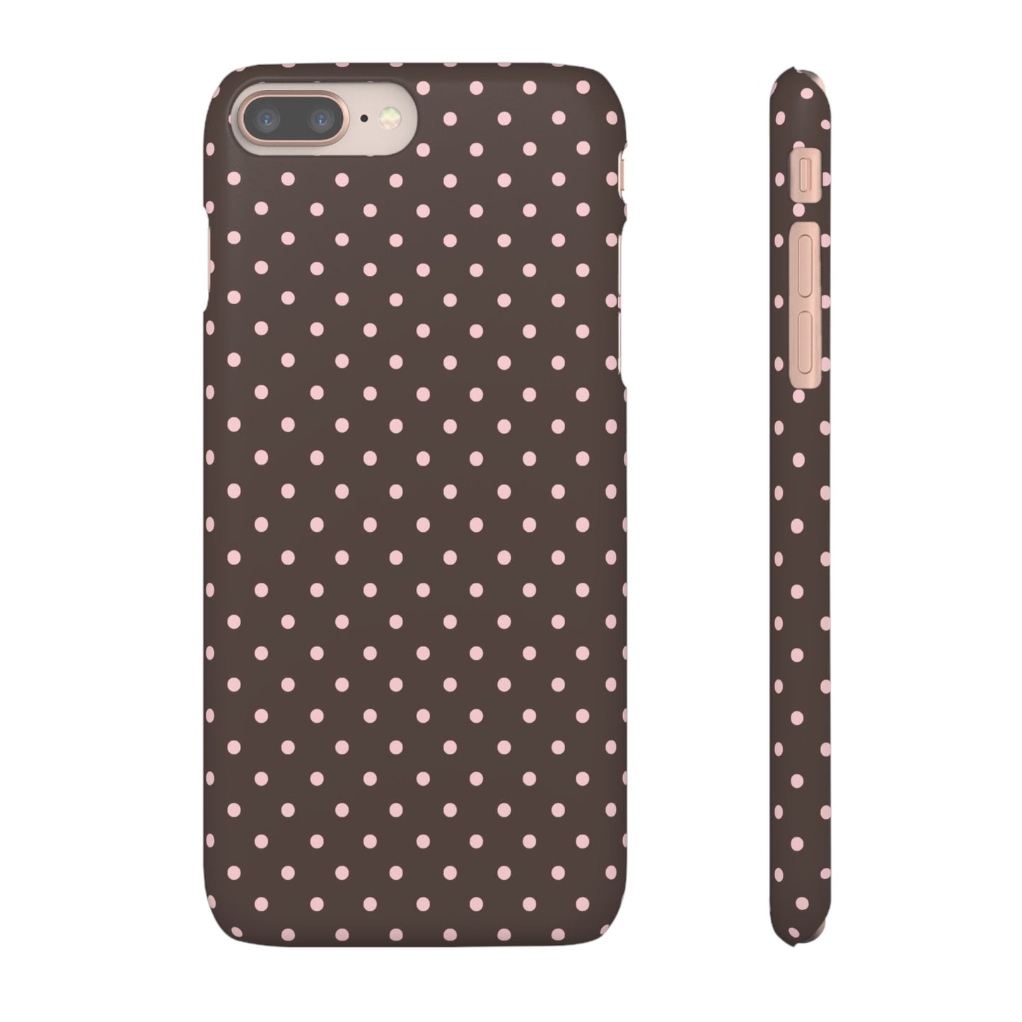 Pink-Brown Polka Dot Phone Case