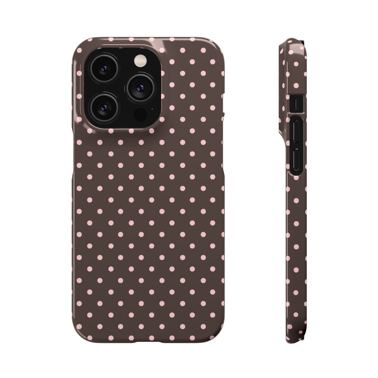 Pink-Brown Polka Dot Phone Case