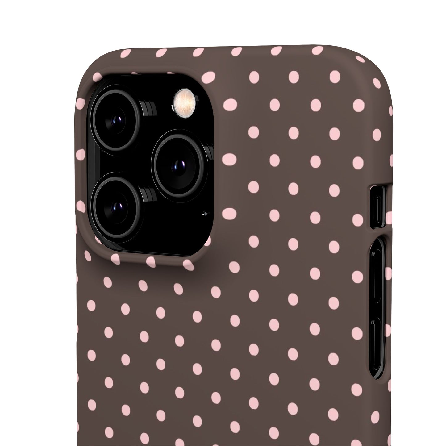 Pink-Brown Polka Dot Phone Case