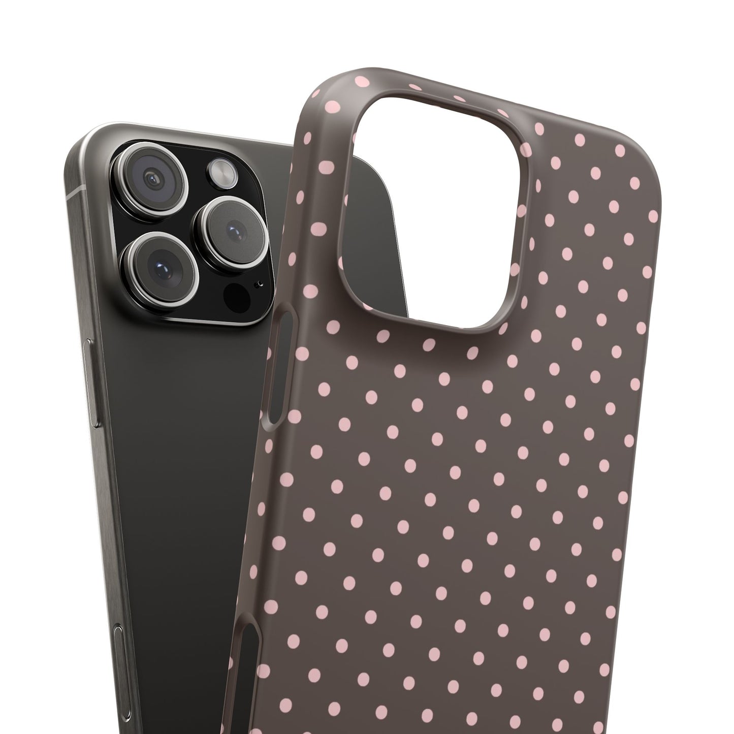Pink-Brown Polka Dot Phone Case