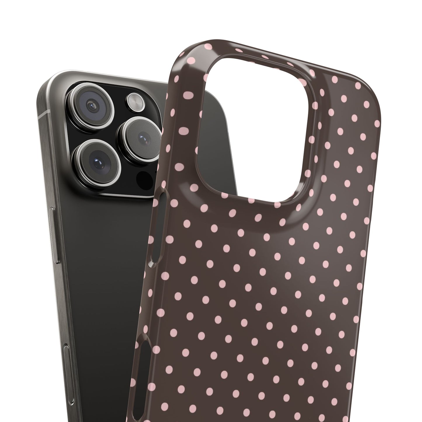 Pink-Brown Polka Dot Phone Case