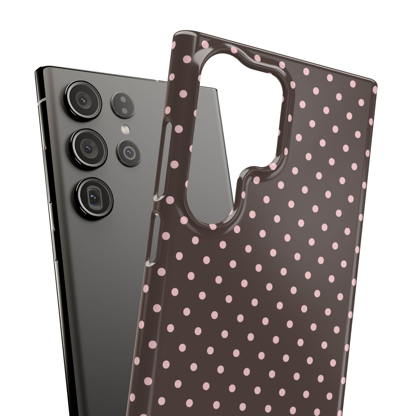 Pink-Brown Polka Dot Phone Case
