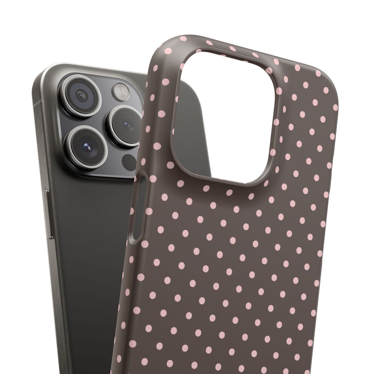 Pink-Brown Polka Dot Phone Case