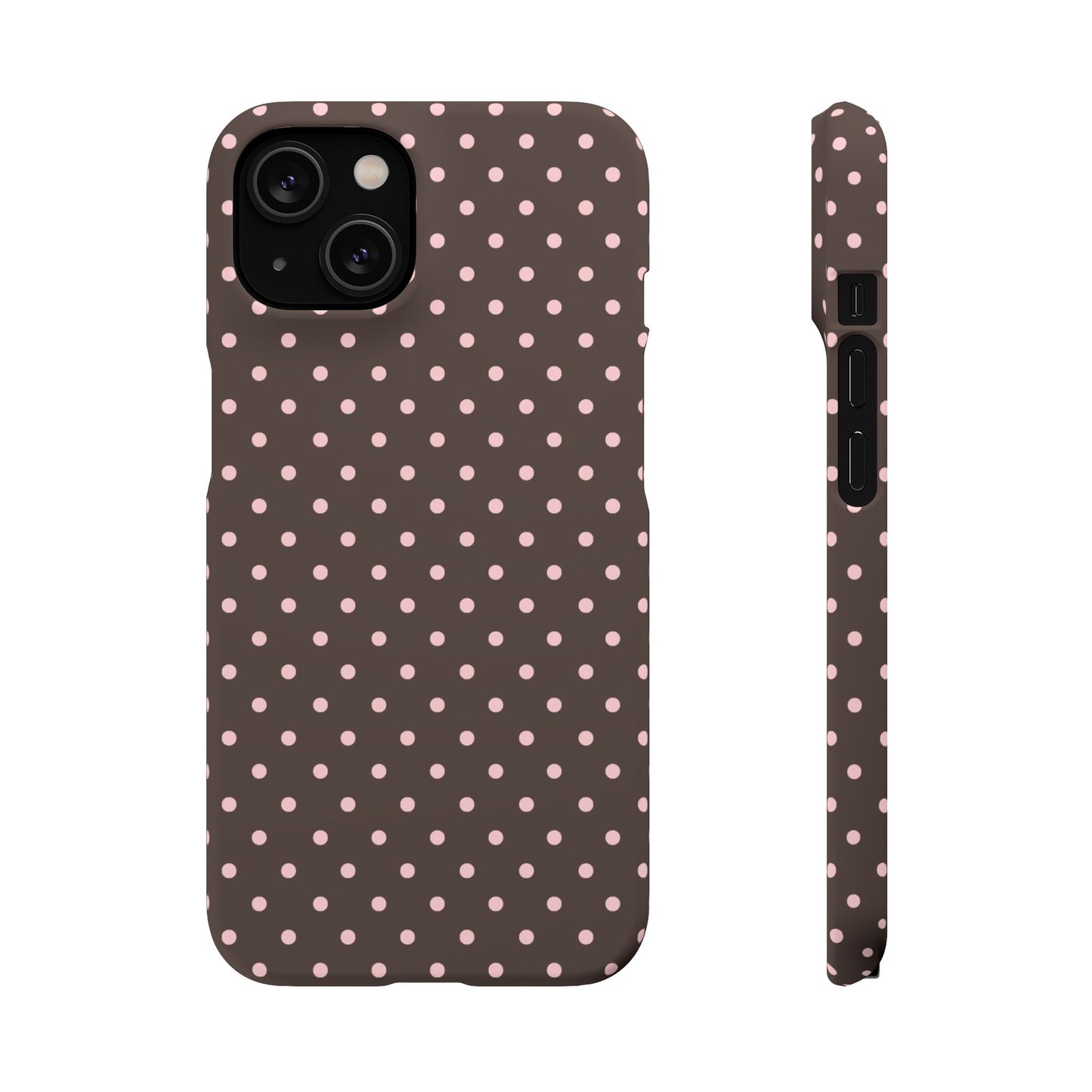 Pink-Brown Polka Dot Phone Case