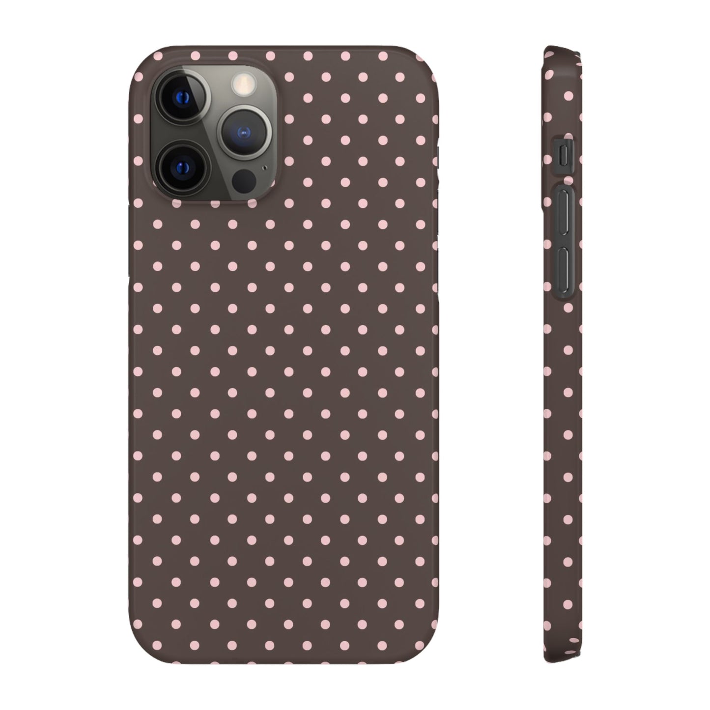 Pink-Brown Polka Dot Phone Case