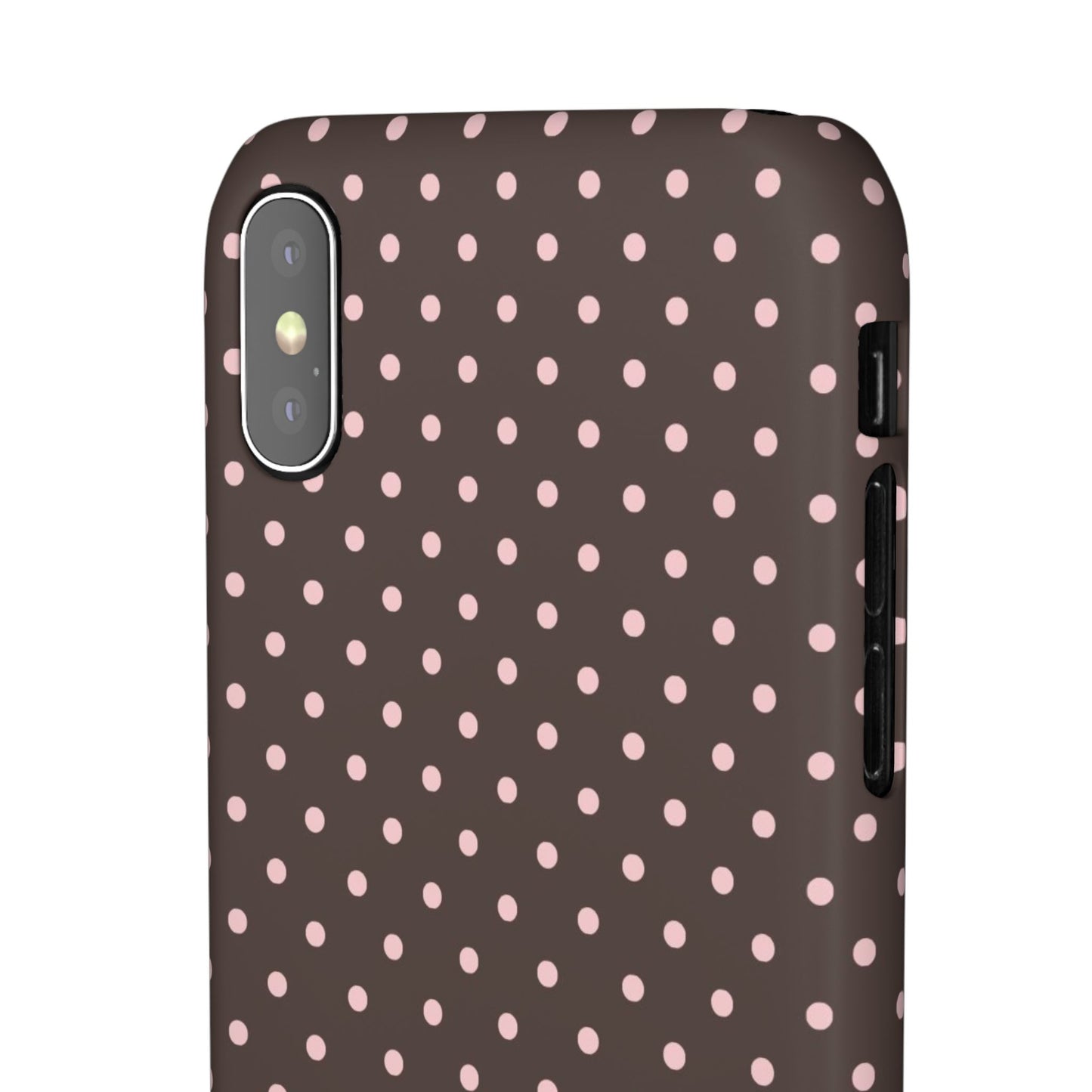 Pink-Brown Polka Dot Phone Case