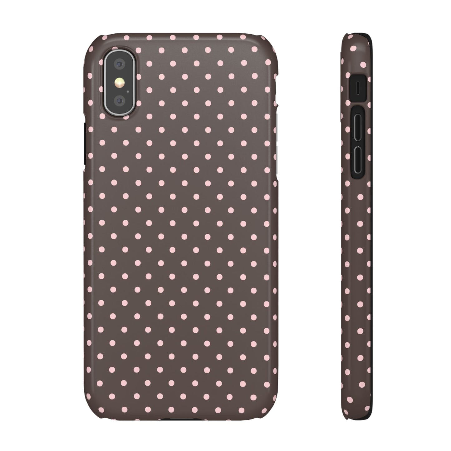 Pink-Brown Polka Dot Phone Case