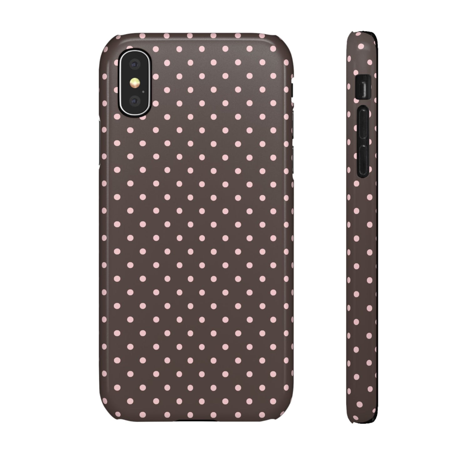 Pink-Brown Polka Dot Phone Case